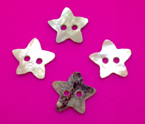 Mother of Pearl Pinctada Star Buttons