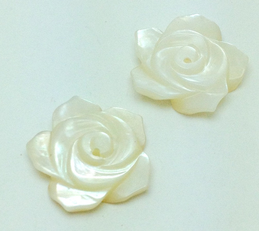 Mother of Pearl Rose Buttons or Beads